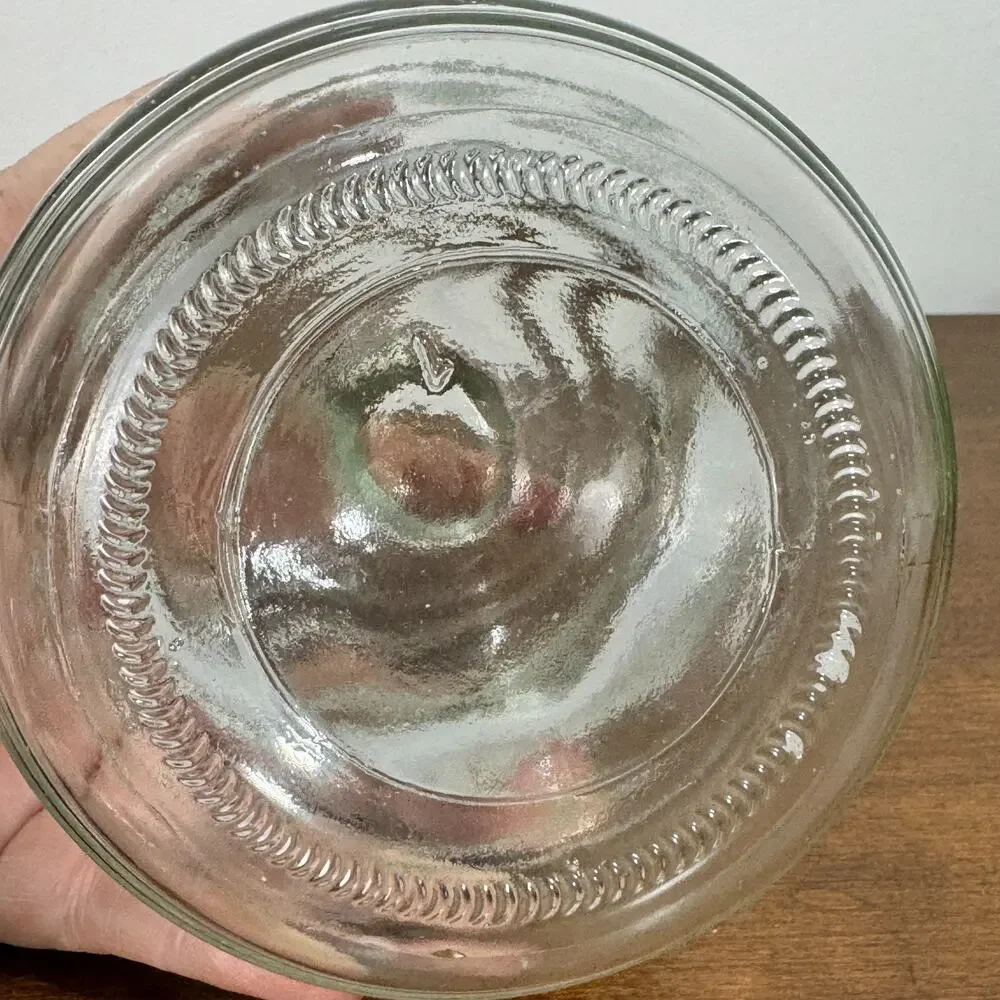Clear Glass Apothecary Storage Jar with Lid Star Design on Lid 5